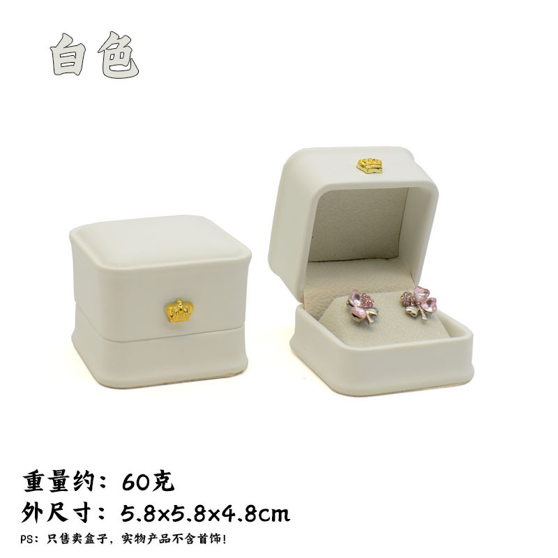 Cepillado pu cuero redondeado cintura joyería caja de joyería caja anillo caja pulsera collar caja de regalo