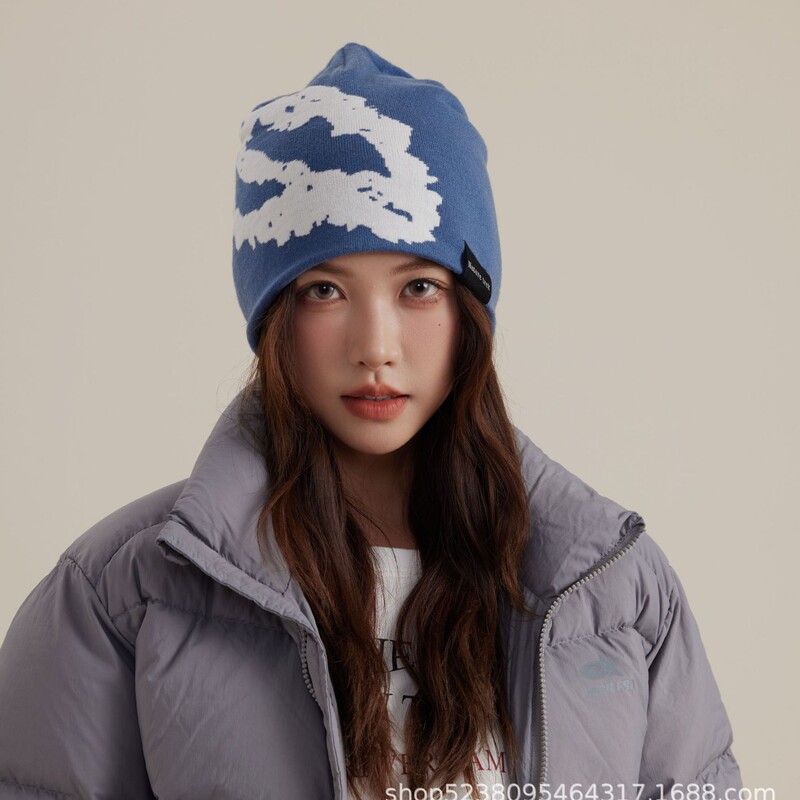 美式新款户外冷帽女款秋冬季运动休闲保暖大头围针织帽滑雪内盔帽|undefined
