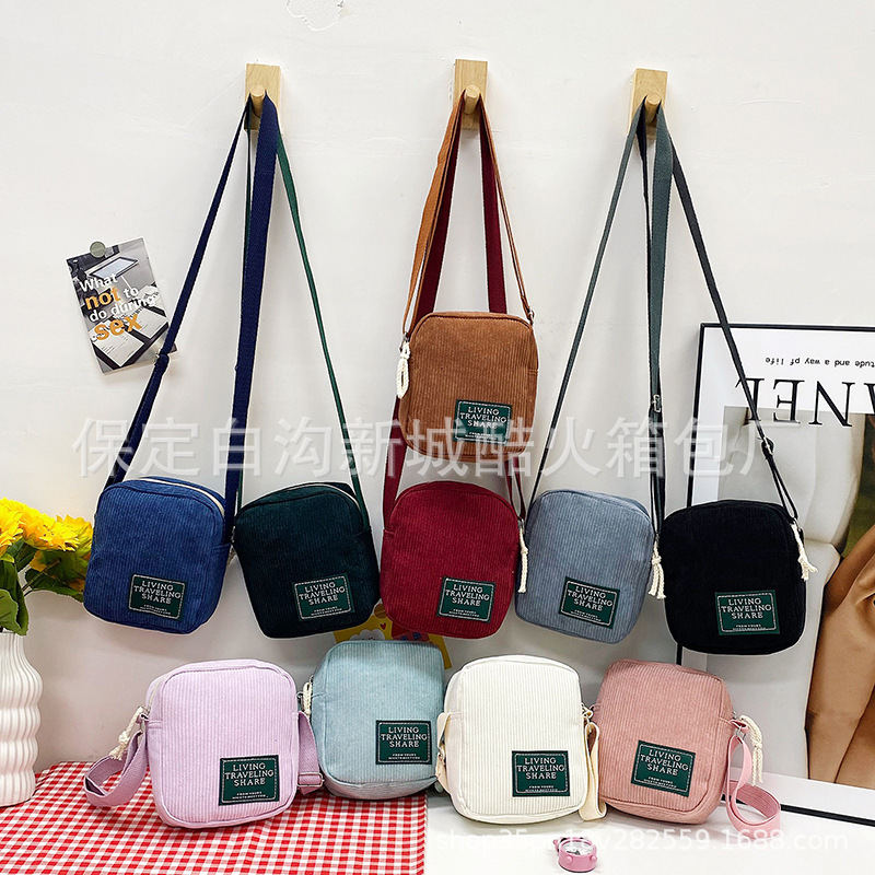 Women's Small Corduroy Bag 2026 New Shoulder Bag Korean Style Fashion Small Square Bag Crossbody Bag Fresh and Trendy Cross-Border Women's Small Corduroy Bag 2026 New Shoulder Bag Korean Style Fashion Small Square Bag Crossbody Bag Fresh and Trendy Cross-Border