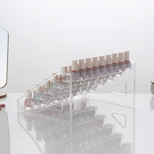 透明亚克力多层指甲油展示架口红收纳架眼影塑料可拆卸化妆品展架