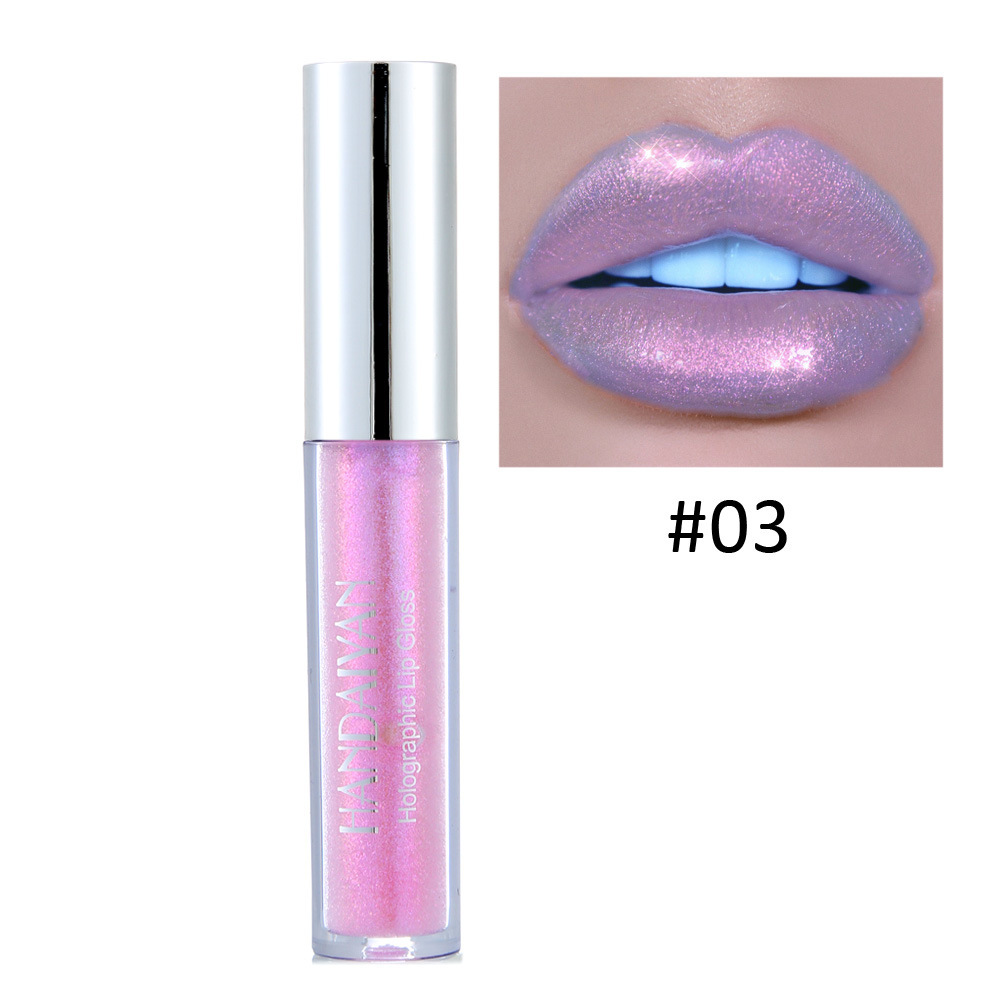 Cross-border Pearlescent Lip Gloss Mermaid HANDAIYAN Long-lasting Moisturizing, Dazzling Bright and Polarized Lip gloss Lip Gloss undefined