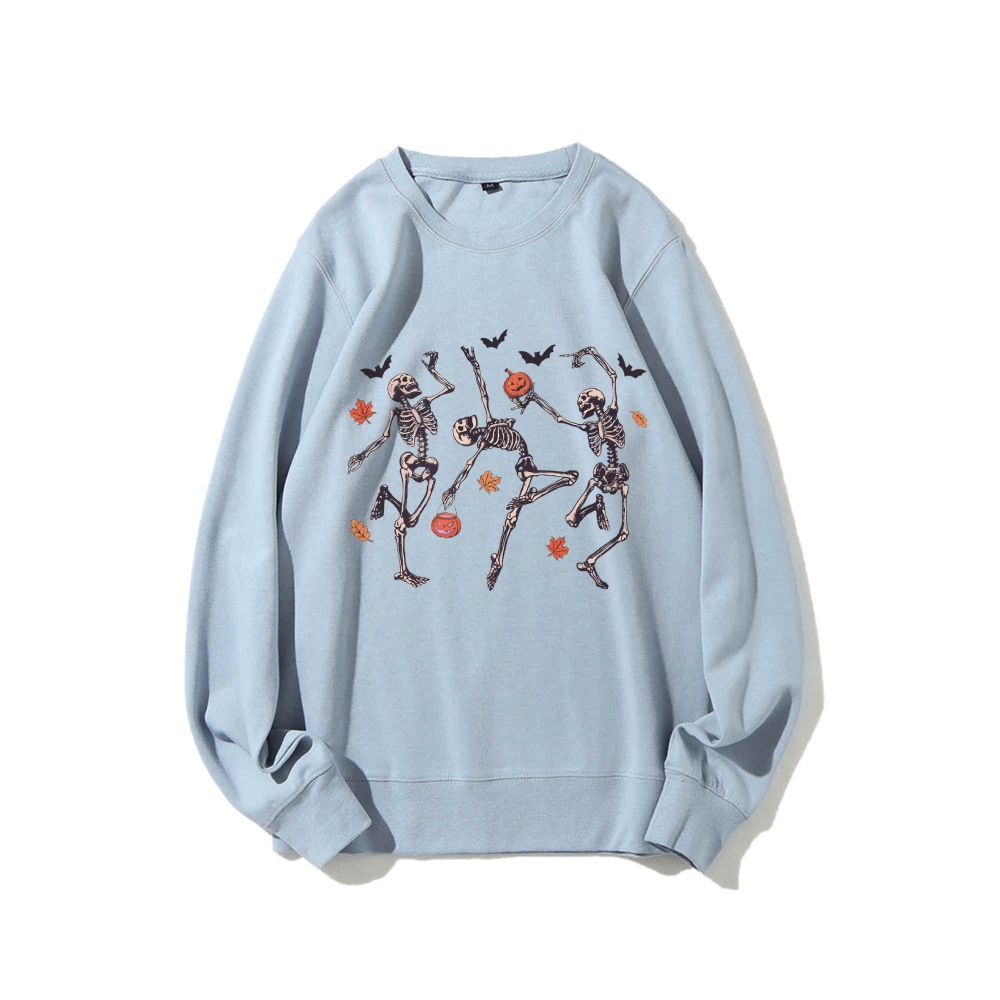 Comfort Colors Dancing Skeleton Casual Crewneck Sweatshirt