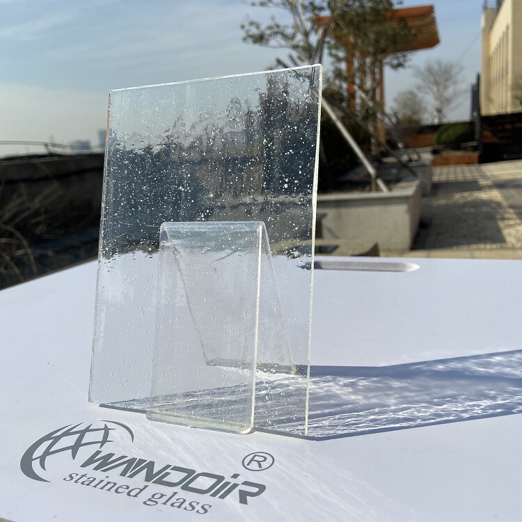 [Factory direct sales] transparent bubble hot melt glass church decorative art glass COE85 [B0]]