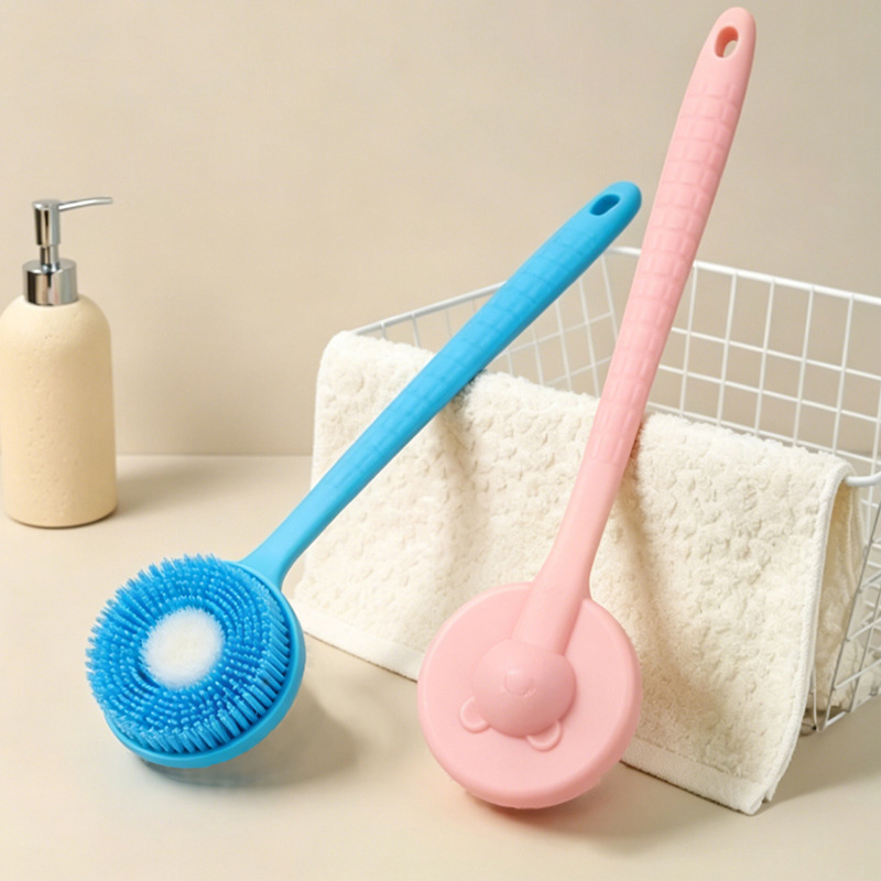 Cross-border new product: Silicone children's handle bath brush, back scrubber, daily necessities, household personal care cleaning brush Cross-border new product: Silicone children's handle bath brush, back scrubber, daily necessities, household personal care cleaning brush