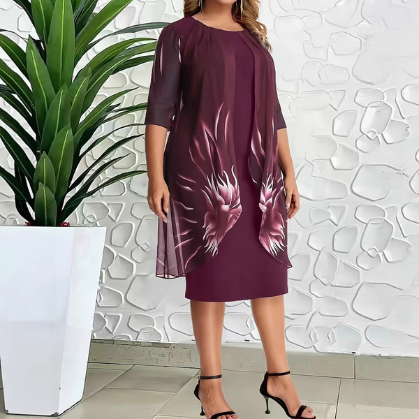 summer dress with a round collar