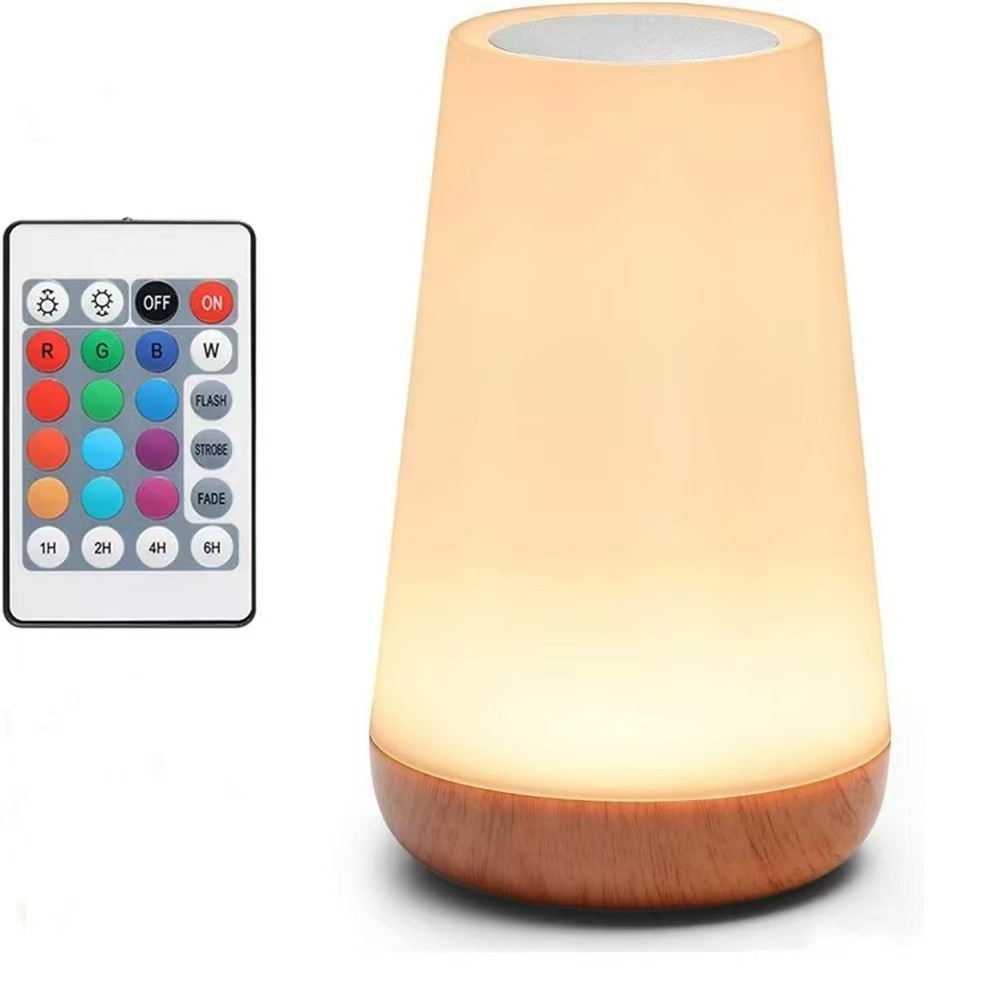 Control remoto creativo transfronterizo madera toque lámpara de noche palpita lámpara de escritorio 13 luz de atmósfera luz de noche amazónica