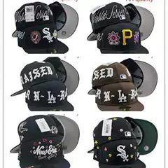 New Era High-Quality Letter Embroidered Hip-Hop Baseball Cap, Reverse Wearable, Flat Brim