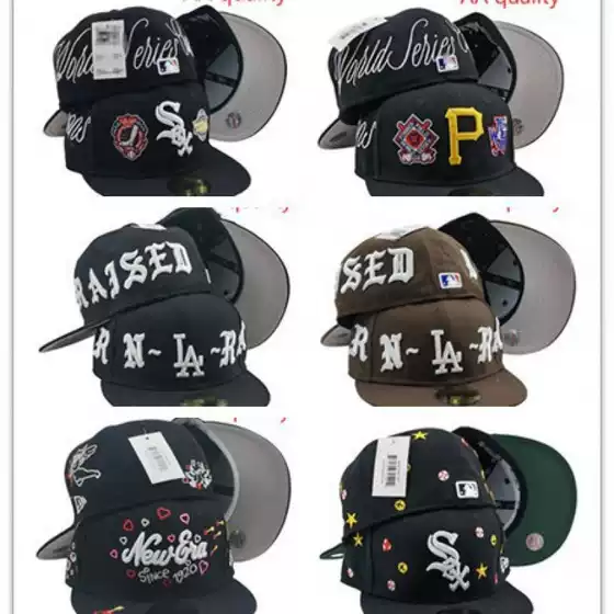 New Era High-Quality Letter Embroidered Hip-Hop Baseball Cap, Reverse Wearable, Flat Brim