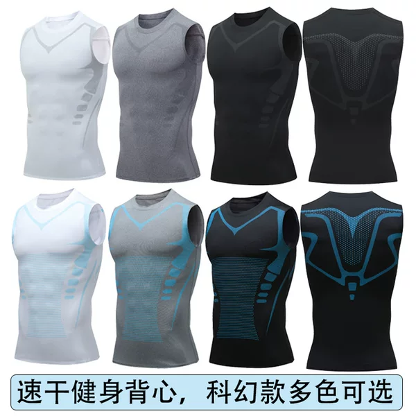 Customized Casual Sleeveless Waistcoat Men's Vest Loose Summer New Ice Silk Sports Fitness Basketball Running Quick-Drying