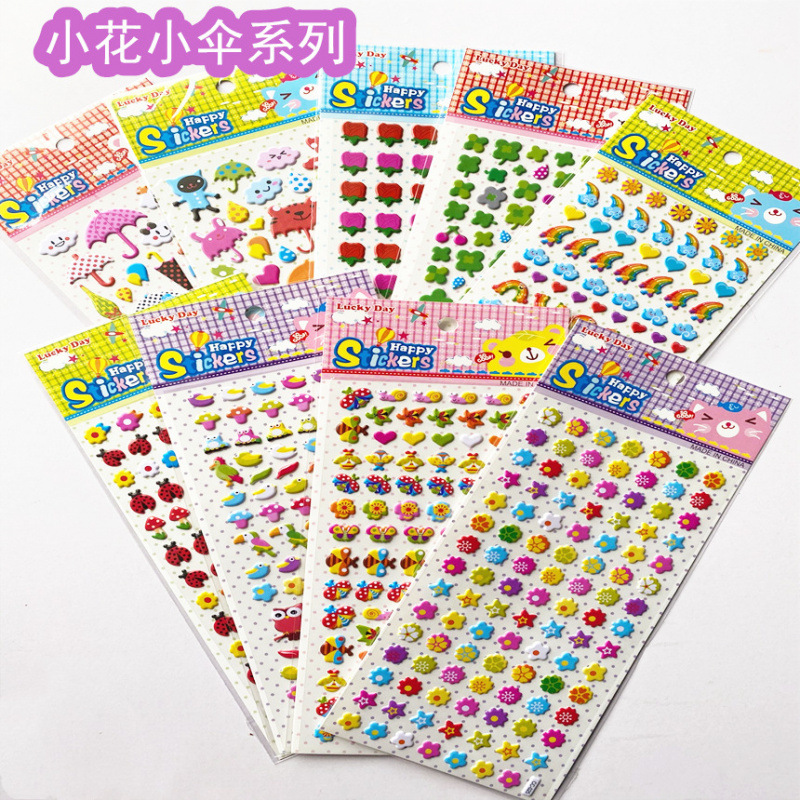 Three dimensional cartoon sticker flower-shaped for boys
