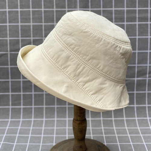 Japanese-style soft cotton hat, spring/summer rolled brim sun protection cloth hat for women, fisherman's hat, sun hat, casual bucket hat to cover face