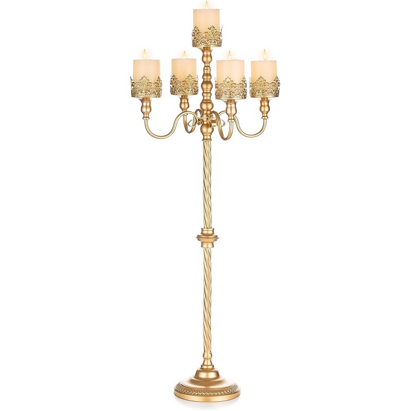 Vela grande retro estadounidense transfronteriza B & B Hotel Decoración suave Taza de vela de hierro forjado Accesorios de boda Porta de vela Adornos