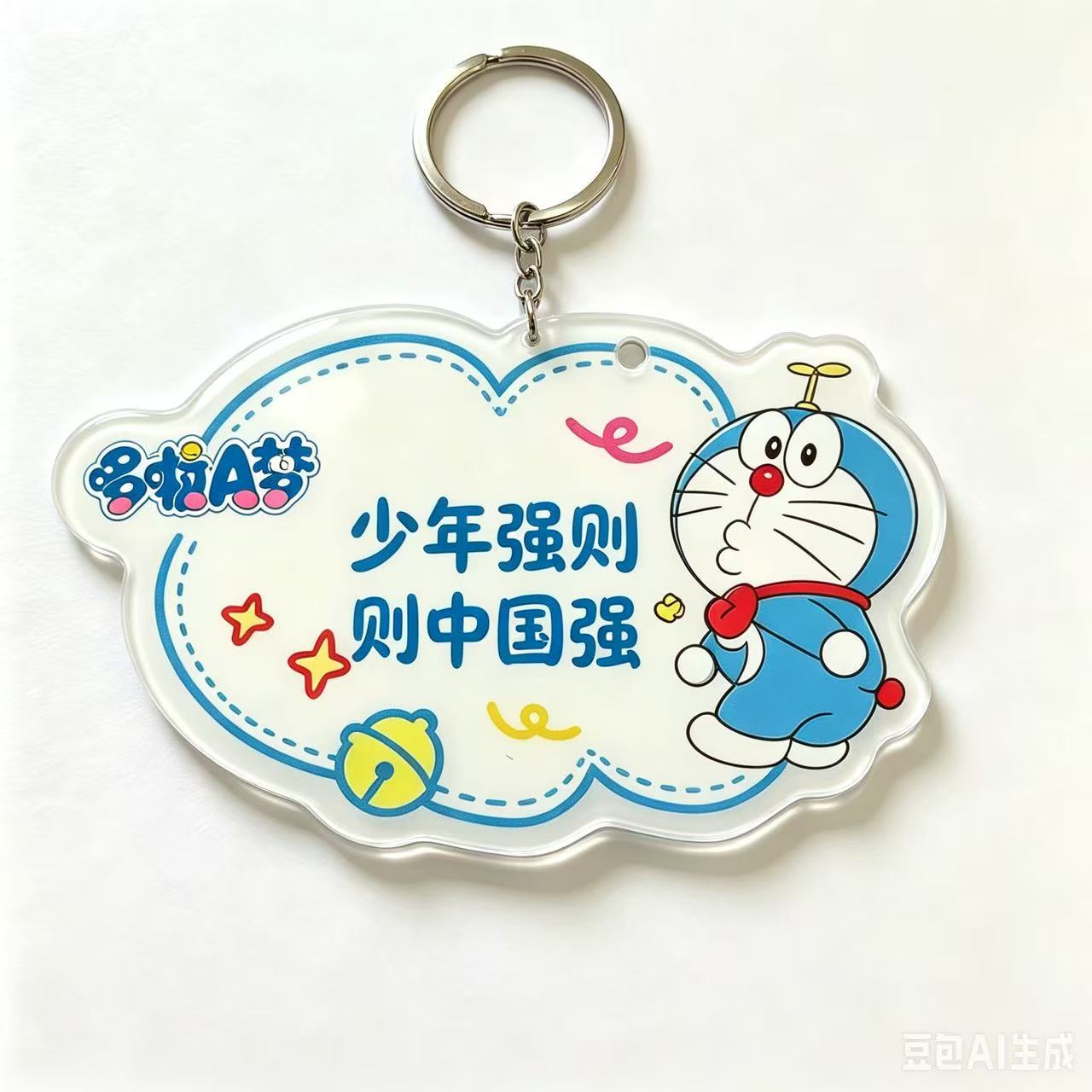 哆啦A梦卡通亚克力 挂件 学生励志成长纪念卡 儿童文具书包挂—— 办公、文化厂家批发实拍图