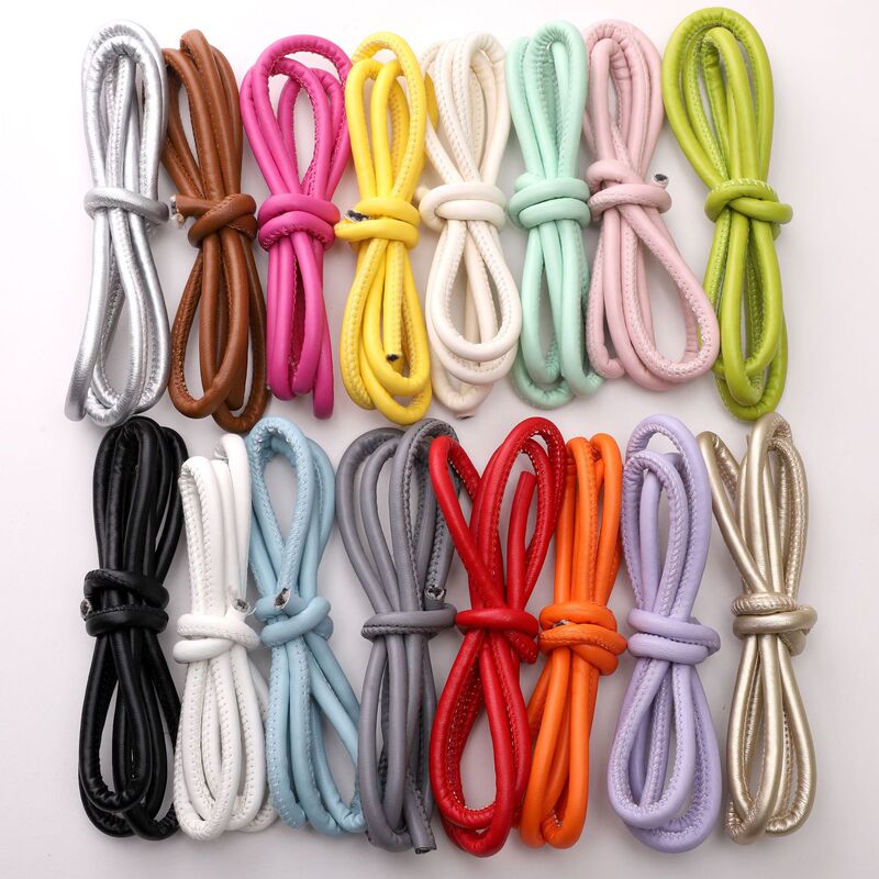 6mm Korean Single-Color Leather Cord Colorful Braided Lanyard Handmade DIY Necklace Phone Chain Keychain Decorative Accessories 6mm Korean Single-Color Leather Cord Colorful Braided Lanyard Handmade DIY Necklace Phone Chain Keychain Decorative Accessories