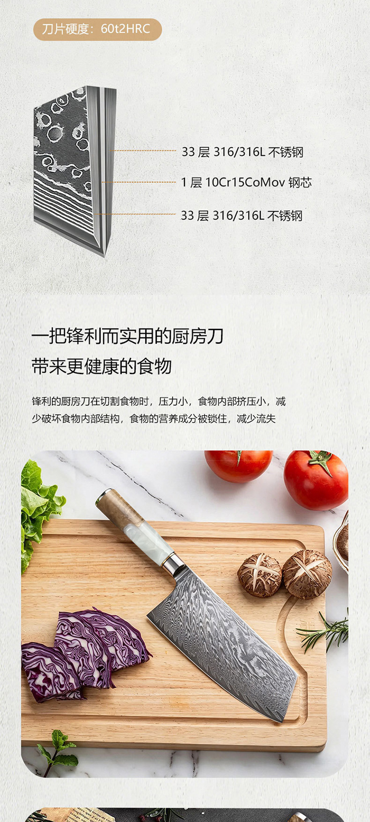大马士革厨师刀组合套装不锈钢菜刀厨房刀具家用切片刀套装刀现货