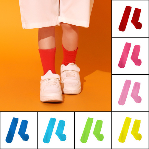 Children's sock candy-colored stack socks June 1st performance uniform for boys and girls colorful socks