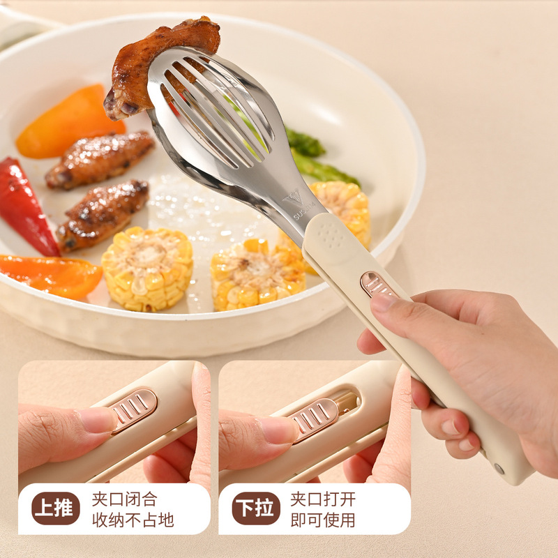 新しい 304 食品グレードのフードクリップ、火傷防止バーベキューバーベキュークリップ、ステーキ専用キッチンクッキングフードクリップ|undefined
