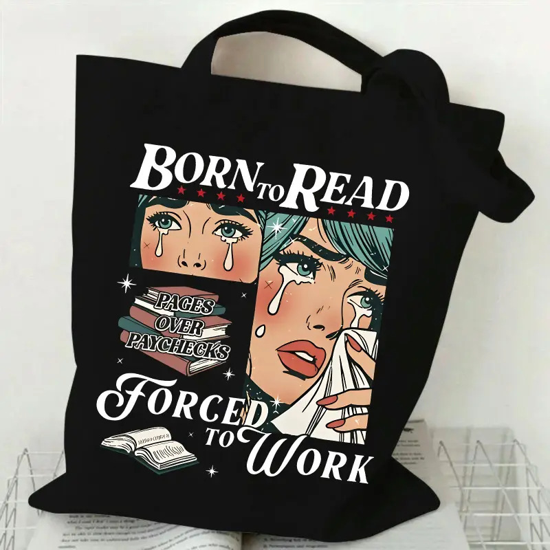 2025 New Women's Canvas Bag Student Holiday Gift Cute Cartoon Canvas Bag Tote Bag