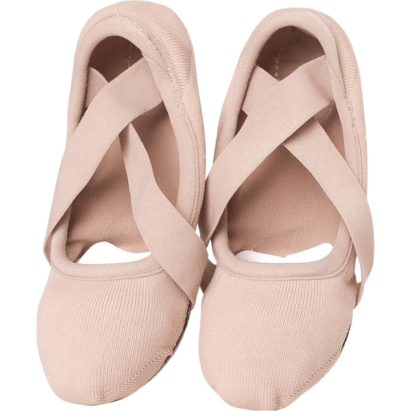 Zapatos de baile de tela elástica zapatos de ejercicio de fondo suave para mujer zapatos de ballet envueltos en pies de yoga para adultos zapatos de baile