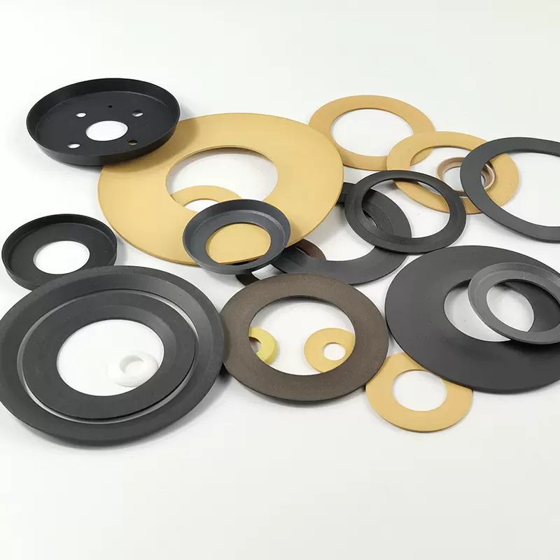 厂家批发四氟皮碗密封皮圈PTFE适用无油气缸活塞片气缸四氟活塞环