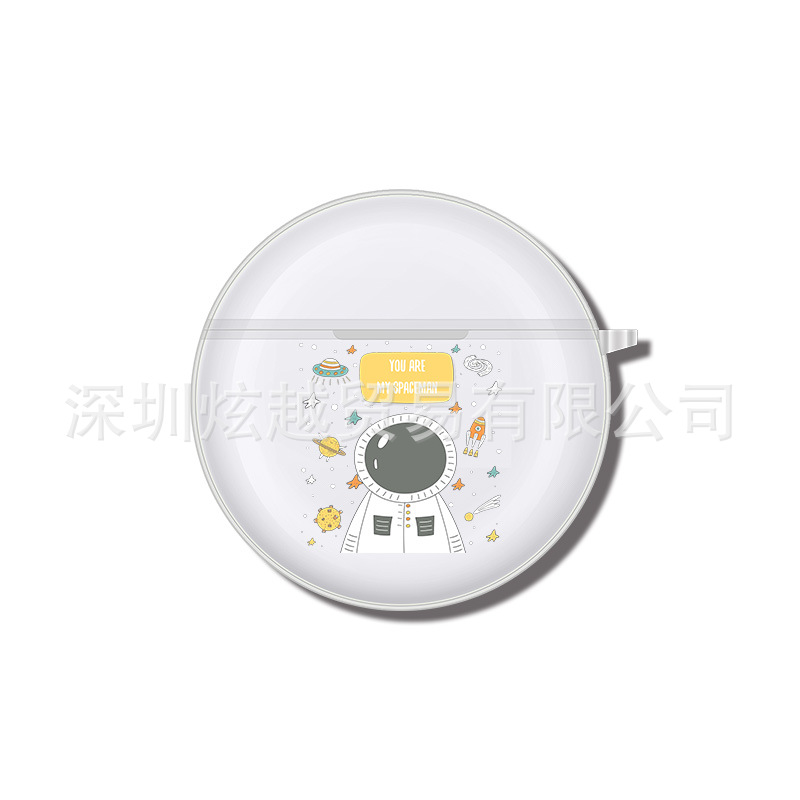 Adecuado para Lenovo HT38 funda protectora auricular Bluetooth caso PRO6 transparente suave caso airposs6 patrón de impresión en color