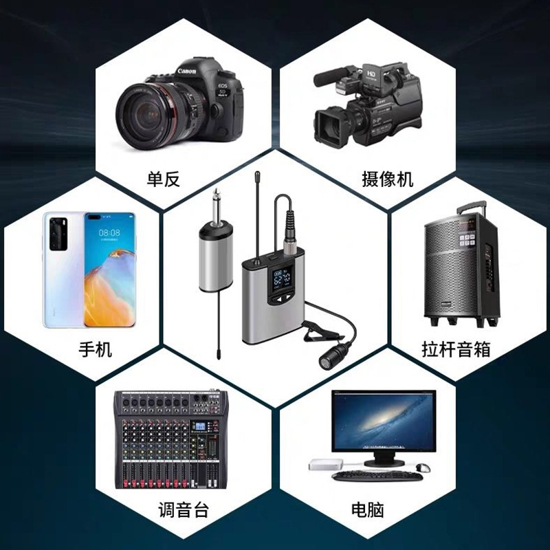 Nuevo inalámbrico headwear collar clip pequeña abeja micrófono de radio profesional móvil en vivo entrevista al aire libre fotografía Cámara micrófono