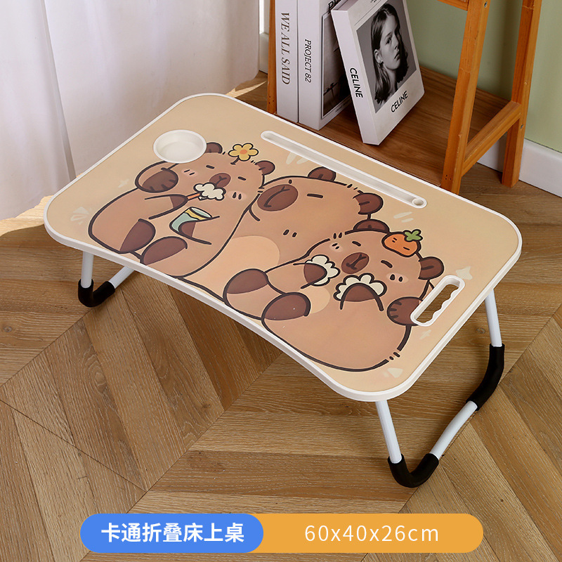 漫画風折りたたみベッドテーブル、ベッド用小型テーブル、ノートパソコンテーブル、学生寮、自宅寝室、オフィスデスク|undefined