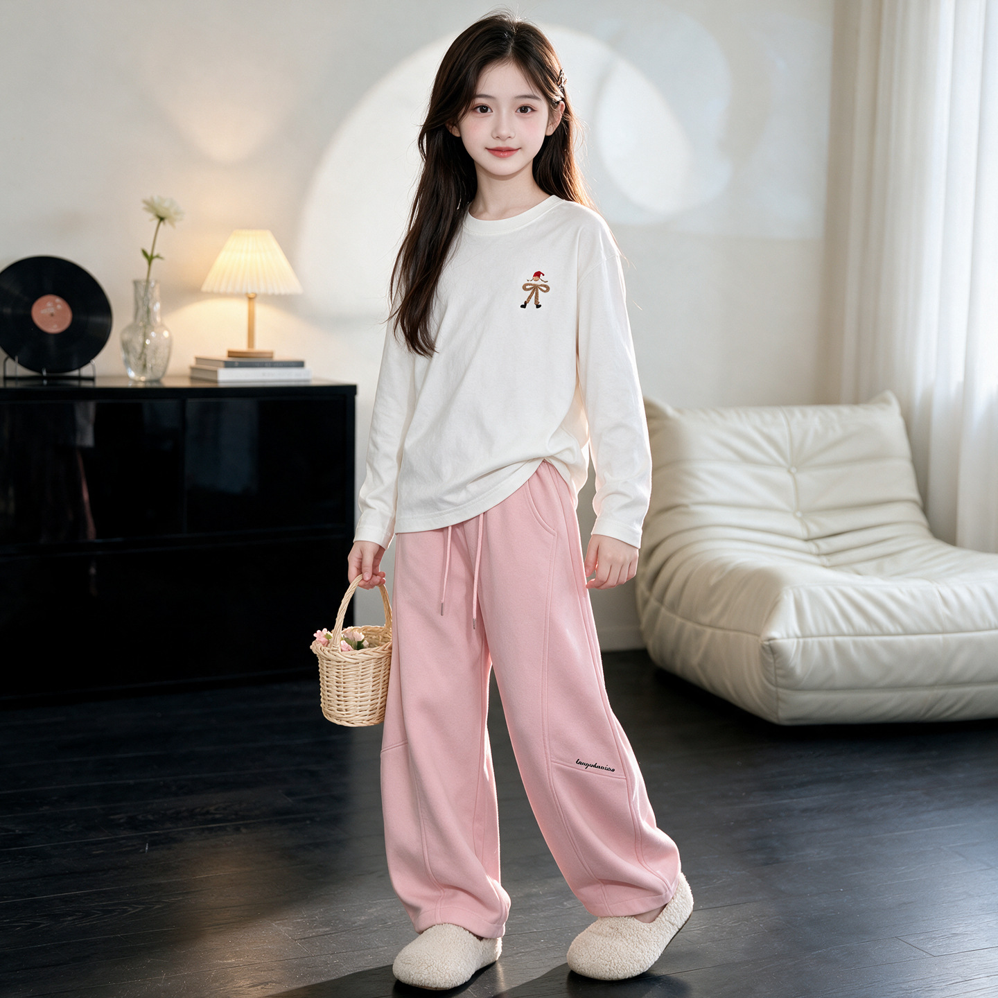 Autumn set, children's long-sleeve, western style, for teenagers, suitable for spring and autumn 2