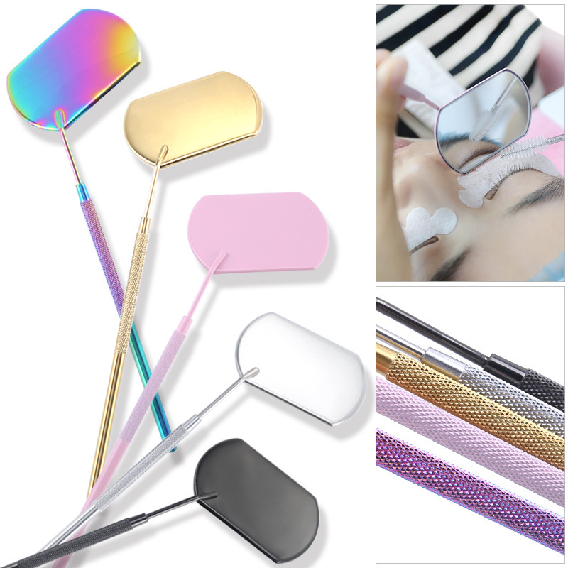 Grafting Eyelash Handheld Inspection Mirror Rectangular Lens Anti-warping Root Anti-fog Mirror Eyelash Mirror Auxiliary Tool Grafting Eyelash Handheld Inspection Mirror Rectangular Lens Anti-warping Root Anti-fog Mirror Eyelash Mirror Auxiliary Tool