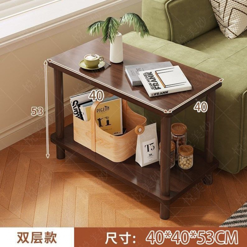 简约床头柜客厅小桌子沙发边几茶几卧室床头桌简易出租屋家用饭桌|undefined
