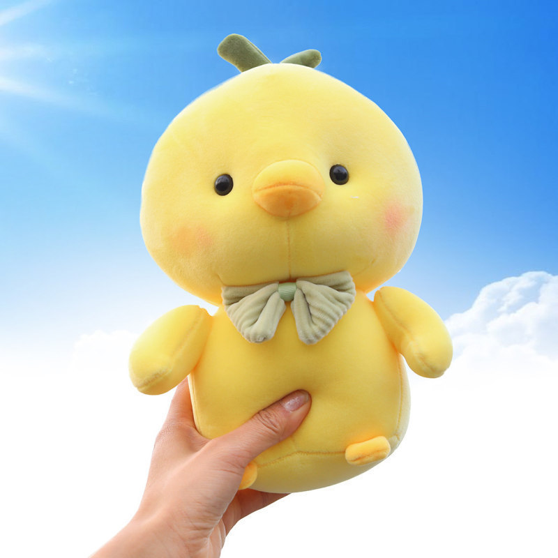 Juguete creativo lindo pequeño pollo amarillo niños muñeca calmante juguete de peluche niña Regalo de Cumpleaños Ragdoll al por mayor