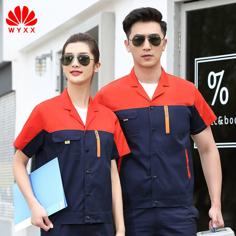 Рабочая одежда летний костюм с коротким рукавом мужская Тонкая Рабочая защитная одежда Top Logistics авторемонтная одежда фабричная мастерская униформа