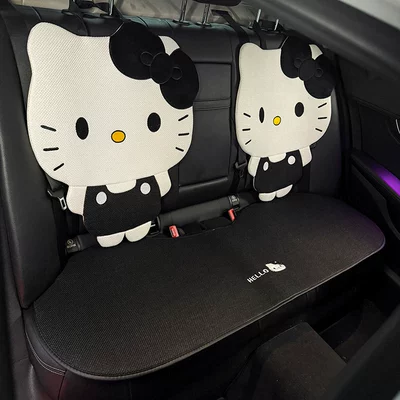 Seat cushion, seat cover – seat cushion, universal for all - black-and-white-kt-rear-seat-three-piece-set