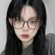 New Cyber Celebrity Black Frame Plain Glasses Women's Korean-style Fashionable Myopia Available with Anti-blue Light Radiation Flat Glasses for Men