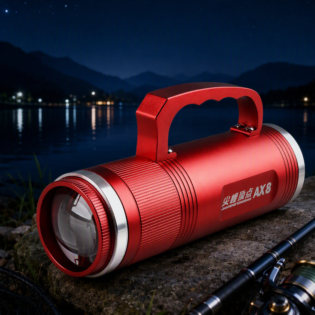 Fishing Light Peak Point Ax8 Fish Light High-Power Led Outdoor Fishing Light Four-Light Source Full Moon Light Night Fishing Light