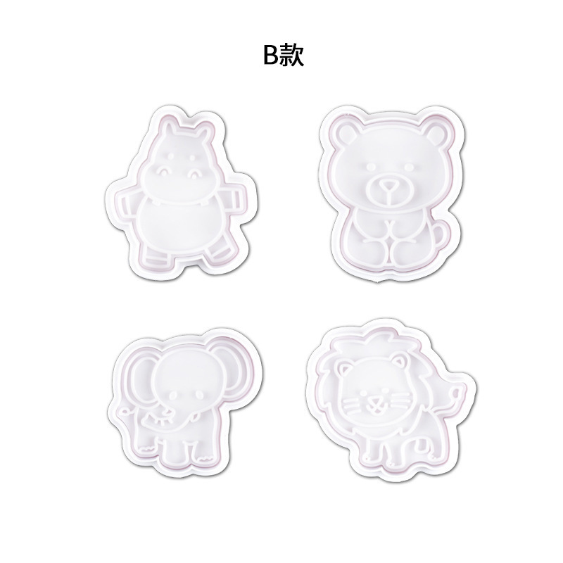 クリエイティブプラスチックシミュレーションクッキー型食品サプリメント diy ベーキングツールケーキセットケーキ型動物シリーズ|undefined