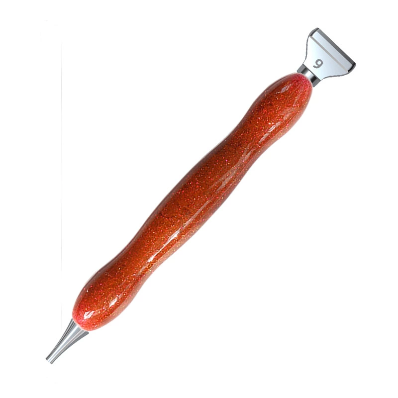 Diamond Pen Tool Set, Multi-Color Handle, Metal Heads & Diamond Bits, Compact Case