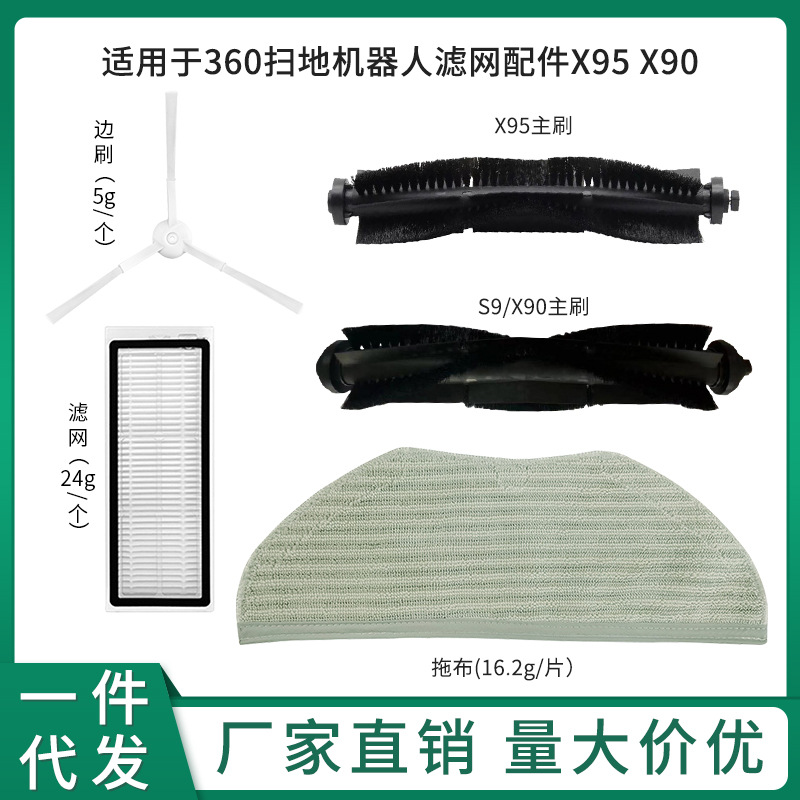 360 청소 로봇 필터 부속품 X95 X90 mopping 천 청소 천 필터를 위해 적당한