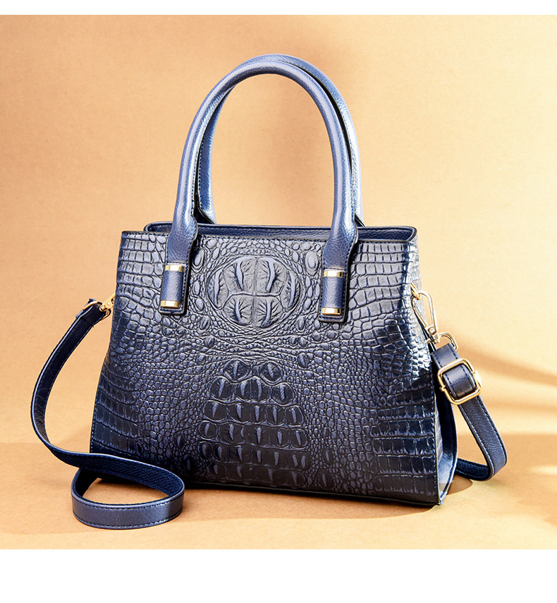 Elegant Crocodile Pattern Leather Handle Bag For Women_voghion.com
