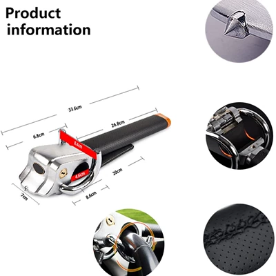 Car steering wheel lock anti-theft security ivory lock universal folding car steering wheel lock with key (Car lock)