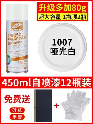 Avtomobil boyası Hand-Operated Spray Paint Cans in - matte-white-12-bottles-450mlbottle-spray-paint