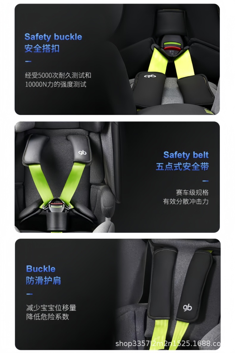 Gb Goodbaby Car Child Safety Seat for Babies Aged 9 Months to 12 Years [Packaging Box Has Defects]