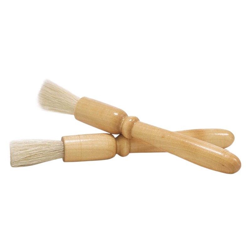 Cepillo de limpieza para molinillo de café con mango de madera, cepillo para restos de café, cepillo de cerdas para limpieza de molinillos, resistente a altas temperaturas, venta al por mayor.