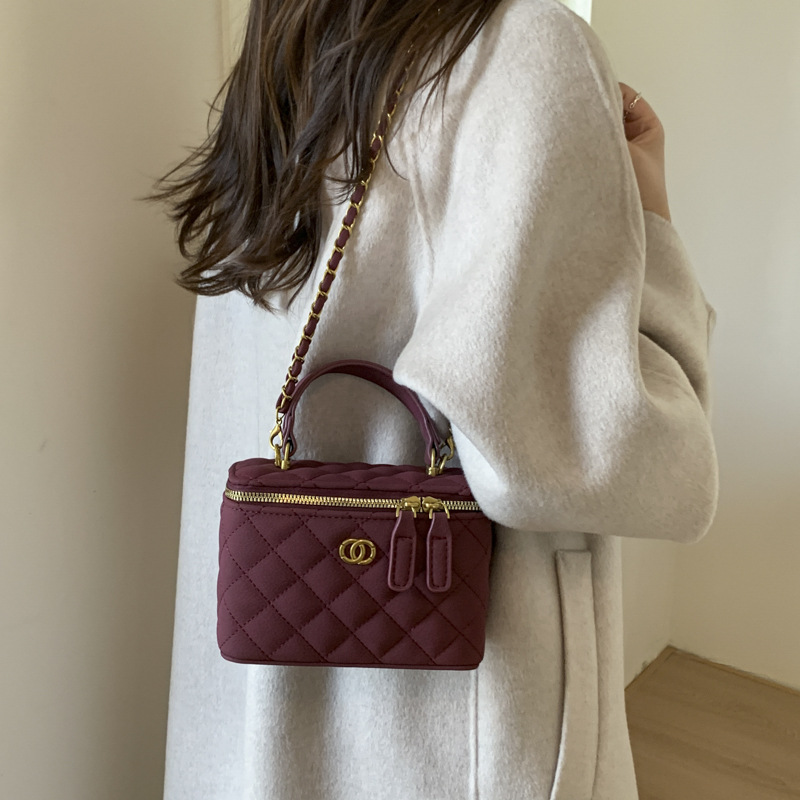 Otoño y invierno de alta calidad bolso de mano para mujeres 2025 nuevo bolso de caja de fragancia bolso de cadena de diamante bolso de hombro