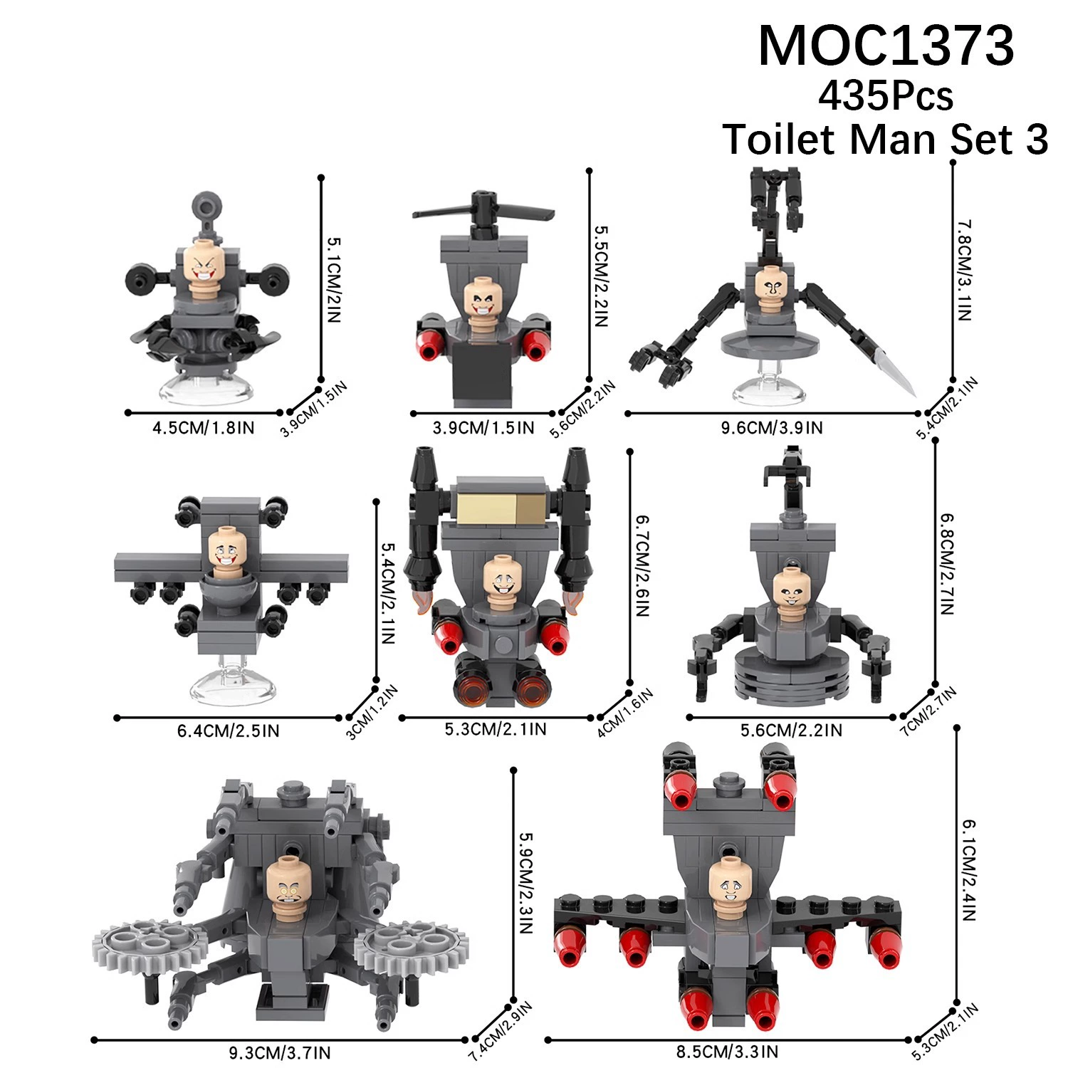 MOC игра SKIBIDI Туалет Туалет мониторинг человек НЛО совместимо с LEGO собранные блоки игрушки