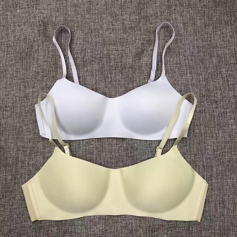 In-Stock Cheap Seamless Bras Without Underwire, Women's Sexy Half-Cup Bras, Soft One-Cup Simple Thin Bras