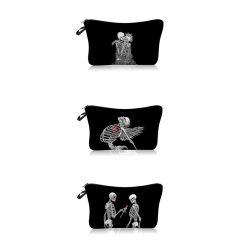 實力工廠 跨境 骷髏系列化妝包手拿收納洗漱包懶人便攜旅行包