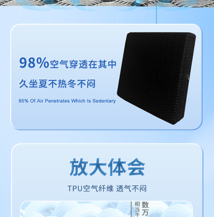 Breathable Washable 4D Air Fiber Rehabilitation Nursing Pad Free Inflatable Anti Decubitus Mattress for the Elderly