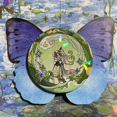 周邊徽章鐳射細閃馬口鐵吧唧流浪者散兵萬葉魈二次元動漫胸章穀子