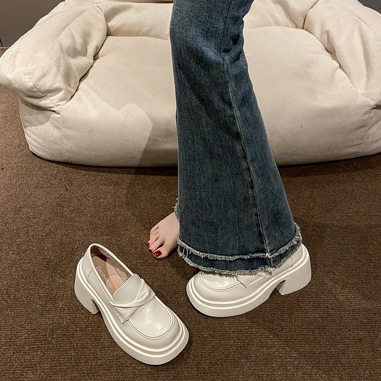 High heeled small leather for women in spring 2024, new one foot heel thick soled Mary Jane English style Lefu single_voghion.com